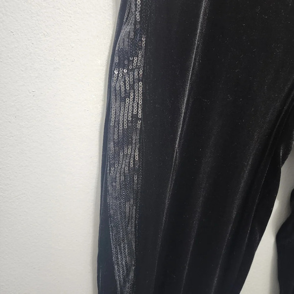 Draper james women's velvet fly front pants with side sequin size 10 bla… - Picture 7 of 13
